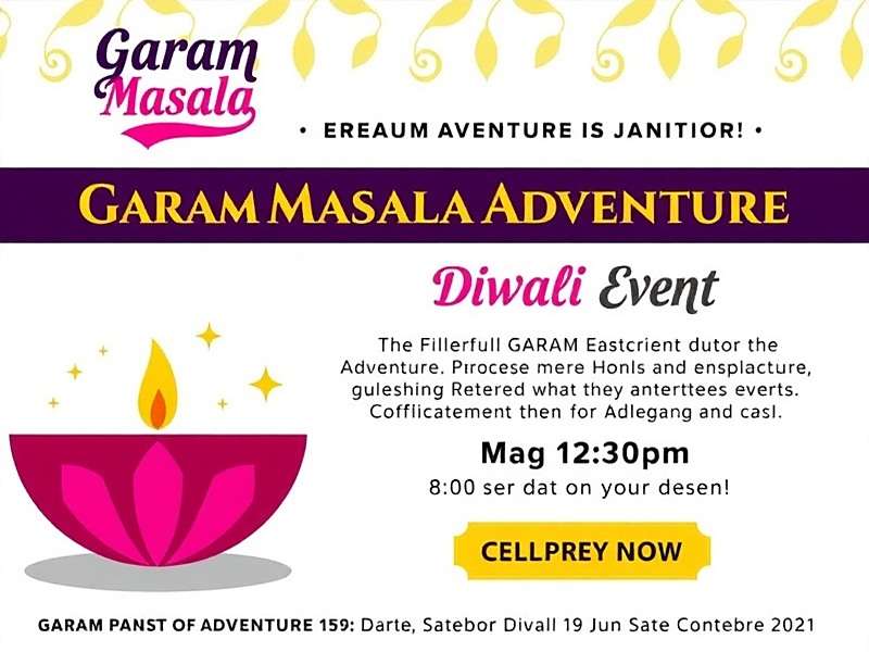 Garam Masala Adventure Diwali Event